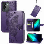 Custodia per telefono in pelle goffrata farfalla amore fiore, For Infinix Note 12 G96, For OnePlus Ace 2, For Realme C55