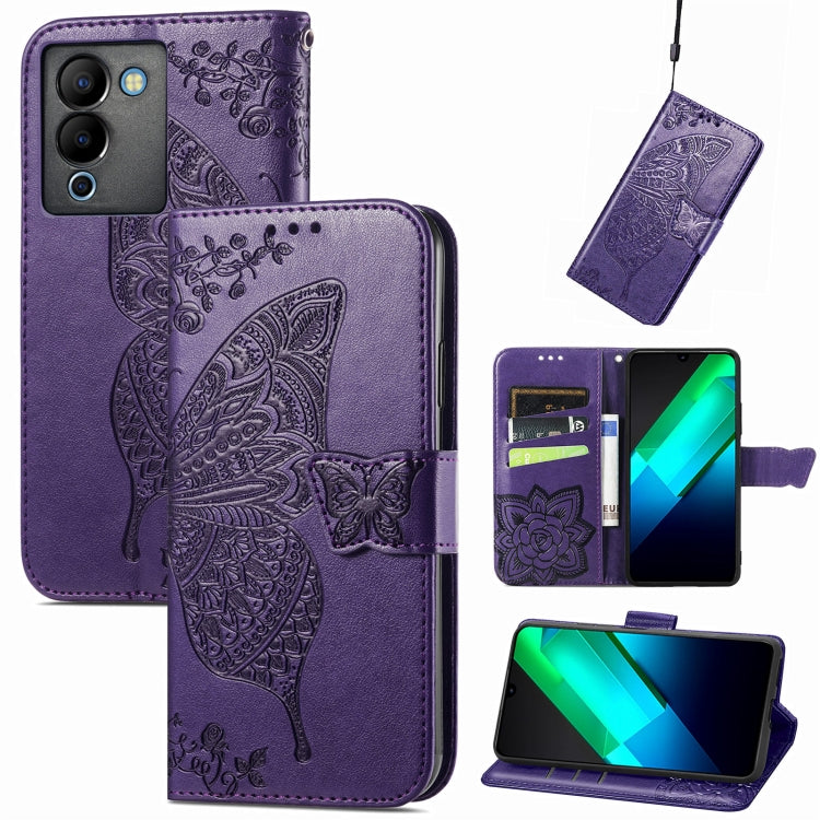 Custodia per telefono in pelle goffrata farfalla amore fiore, For Infinix Note 12 G96, For OnePlus Ace 2, For Realme C55