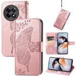 Custodia per telefono in pelle goffrata farfalla amore fiore, For Infinix Note 12 G96, For OnePlus Ace 2, For Realme C55