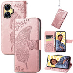 Custodia per telefono in pelle goffrata farfalla amore fiore, For Infinix Note 12 G96, For OnePlus Ace 2, For Realme C55