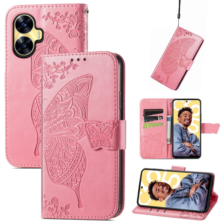 Custodia per telefono in pelle goffrata farfalla amore fiore, For Infinix Note 12 G96, For OnePlus Ace 2, For Realme C55