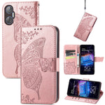 Custodia per telefono in pelle goffrata farfalla amore fiore, For Tecno Pova Neo 5G, For ZTE Blade A52, For Samsung Galaxy A14 4G