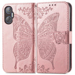 Custodia per telefono in pelle goffrata farfalla amore fiore, For Tecno Pova Neo 5G, For ZTE Blade A52, For Samsung Galaxy A14 4G