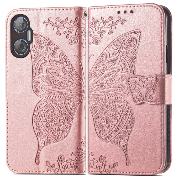 Custodia per telefono in pelle goffrata farfalla amore fiore, For Tecno Pova Neo 5G, For ZTE Blade A52, For Samsung Galaxy A14 4G