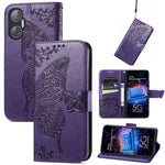 Custodia per telefono in pelle goffrata farfalla amore fiore, For Tecno Pova Neo 5G, For ZTE Blade A52, For Samsung Galaxy A14 4G