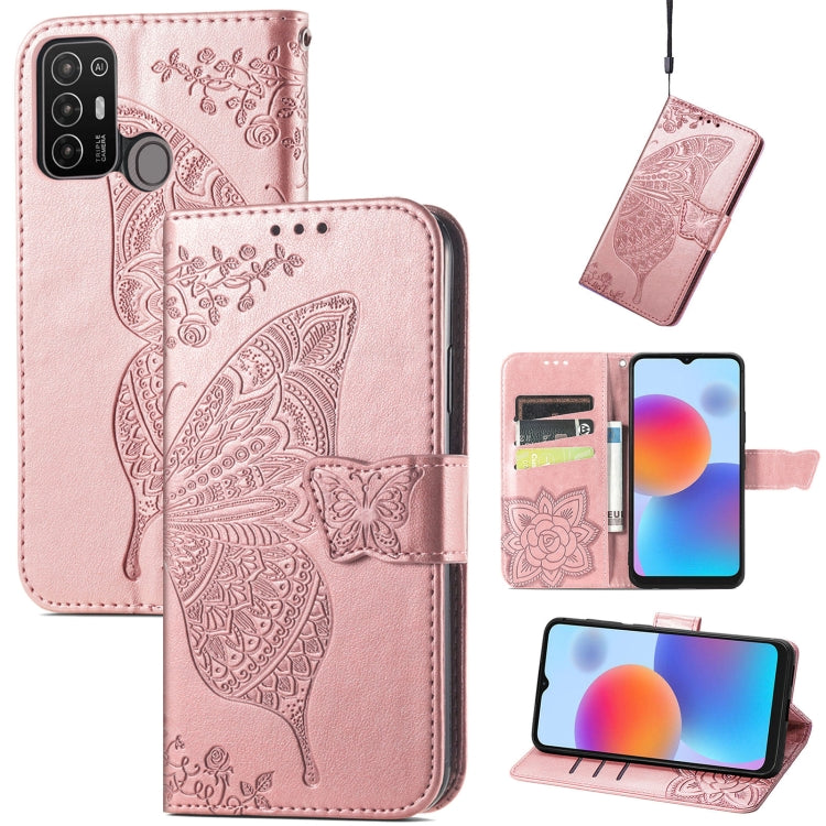 Custodia per telefono in pelle goffrata farfalla amore fiore, For Tecno Pova Neo 5G, For ZTE Blade A52, For Samsung Galaxy A14 4G