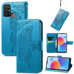 Custodia per telefono in pelle goffrata farfalla amore fiore, For Tecno Pova Neo 5G, For ZTE Blade A52, For Samsung Galaxy A14 4G