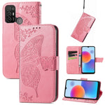 Custodia per telefono in pelle goffrata farfalla amore fiore, For Tecno Pova Neo 5G, For ZTE Blade A52, For Samsung Galaxy A14 4G