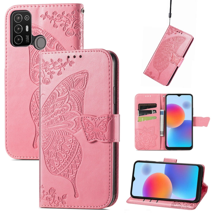 Custodia per telefono in pelle goffrata farfalla amore fiore, For Tecno Pova Neo 5G, For ZTE Blade A52, For Samsung Galaxy A14 4G