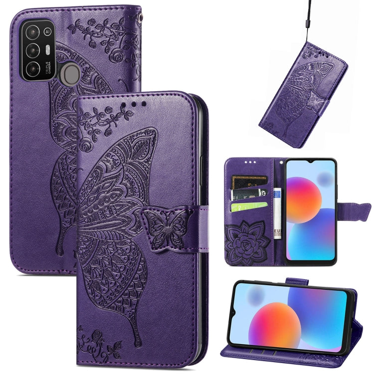 Custodia per telefono in pelle goffrata farfalla amore fiore, For Tecno Pova Neo 5G, For ZTE Blade A52, For Samsung Galaxy A14 4G