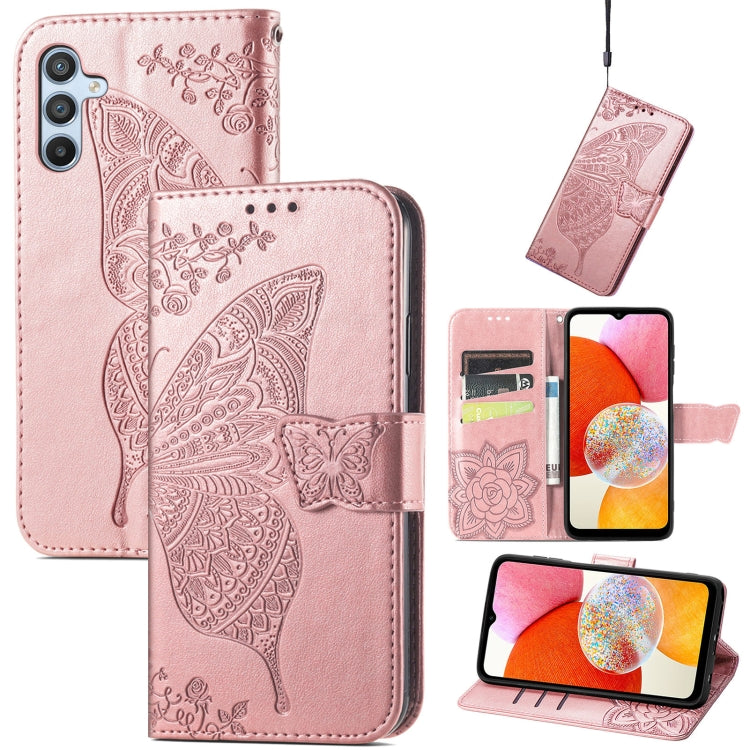 Custodia per telefono in pelle goffrata farfalla amore fiore, For Tecno Pova Neo 5G, For ZTE Blade A52, For Samsung Galaxy A14 4G