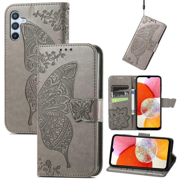 Custodia per telefono in pelle goffrata farfalla amore fiore, For Tecno Pova Neo 5G, For ZTE Blade A52, For Samsung Galaxy A14 4G