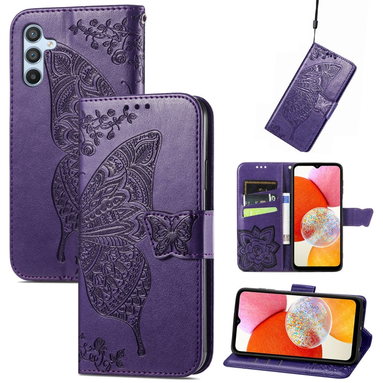 Custodia per telefono in pelle goffrata farfalla amore fiore, For Tecno Pova Neo 5G, For ZTE Blade A52, For Samsung Galaxy A14 4G
