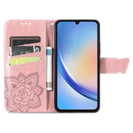Custodia per telefono in pelle goffrata farfalla amore fiore, For Samsung Galaxy A34 5G