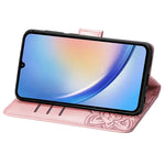 Custodia per telefono in pelle goffrata farfalla amore fiore, For Samsung Galaxy A34 5G