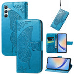 Custodia per telefono in pelle goffrata farfalla amore fiore, For Samsung Galaxy A34 5G