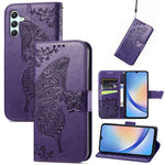 Custodia per telefono in pelle goffrata farfalla amore fiore, For Samsung Galaxy A34 5G