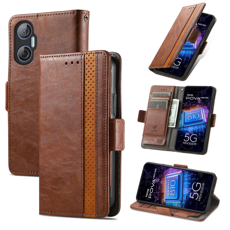 Custodia per telefono in pelle con doppia fibbia magnetica con giunzione Neo, For Tecno Pova Neo 5G, For vivo S15e, For Xiaomi 13 Lite, For ZTE Blade A52
