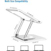 D147 Staffa di sollevamento per laptop pieghevole girevole a 360 gradi Supporto da tavolo per notebook in lega di alluminio, D147