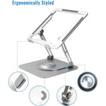 D147 Staffa di sollevamento per laptop pieghevole girevole a 360 gradi Supporto da tavolo per notebook in lega di alluminio, D147