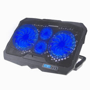 Supporto pieghevole per pad di raffreddamento per laptop da gioco a quattro ventole in alluminio S18 con display della velocità del vento, S18