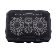 Supporto pieghevole per pad di raffreddamento per laptop da gioco a quattro ventole in alluminio S18 con display della velocità del vento, S18