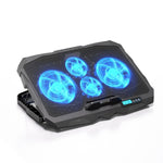 Supporto pieghevole per pad di raffreddamento per laptop da gioco a quattro ventole in alluminio S18 con display della velocità del vento, S18