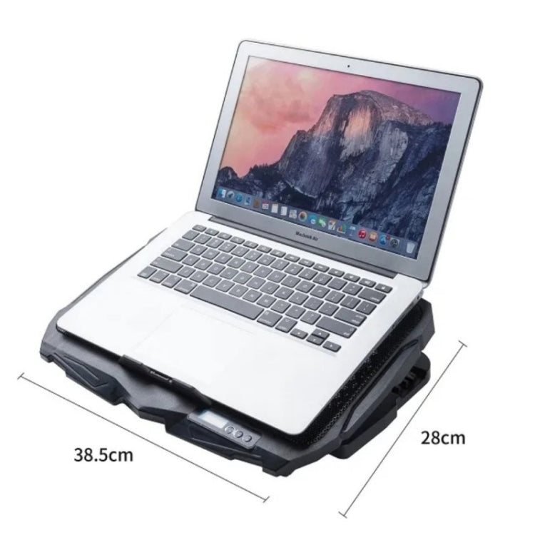 Supporto pieghevole per pad di raffreddamento per laptop da gioco a quattro ventole in alluminio S18 con display della velocità del vento, S18