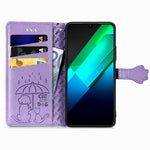 Custodia per telefono in pelle goffrata con gatto e cane, For Infinix Note 12 G96, For OnePlus Ace 2, For Realme C55