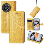 Custodia per telefono in pelle goffrata con gatto e cane, For Infinix Note 12 G96, For OnePlus Ace 2, For Realme C55