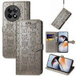 Custodia per telefono in pelle goffrata con gatto e cane, For Infinix Note 12 G96, For OnePlus Ace 2, For Realme C55