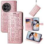 Custodia per telefono in pelle goffrata con gatto e cane, For Infinix Note 12 G96, For OnePlus Ace 2, For Realme C55