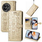 Custodia per telefono in pelle goffrata con gatto e cane, For Infinix Note 12 G96, For OnePlus Ace 2, For Realme C55