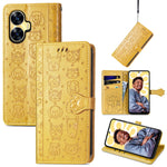 Custodia per telefono in pelle goffrata con gatto e cane, For Infinix Note 12 G96, For OnePlus Ace 2, For Realme C55