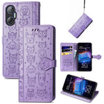 Custodia per telefono in pelle goffrata con gatto e cane, For Tecno Pova Neo 5G, For vivo S15e, For Samsung Galaxy A14 4G