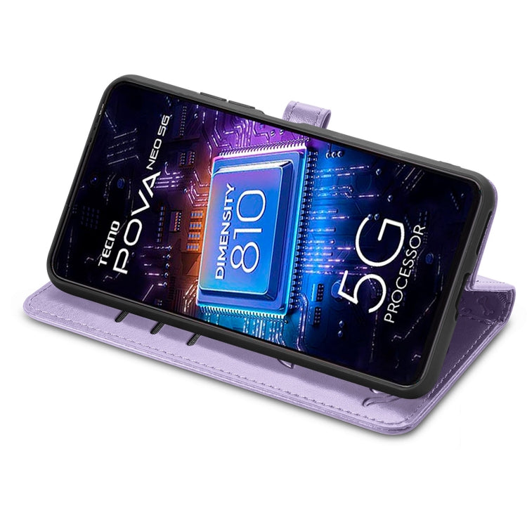 Custodia per telefono in pelle goffrata con gatto e cane, For Tecno Pova Neo 5G, For vivo S15e, For Samsung Galaxy A14 4G