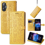 Custodia per telefono in pelle goffrata con gatto e cane, For Tecno Pova Neo 5G, For vivo S15e, For Samsung Galaxy A14 4G