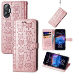Custodia per telefono in pelle goffrata con gatto e cane, For Tecno Pova Neo 5G, For vivo S15e, For Samsung Galaxy A14 4G