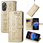 Custodia per telefono in pelle goffrata con gatto e cane, For Tecno Pova Neo 5G, For vivo S15e, For Samsung Galaxy A14 4G