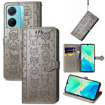 Custodia per telefono in pelle goffrata con gatto e cane, For Tecno Pova Neo 5G, For vivo S15e, For Samsung Galaxy A14 4G
