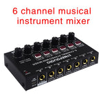 Mini mixer audio stereo 6 canali per strumenti musicali