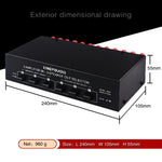 Amplificatore e commutatore 3 input 3 output per altoparlanti