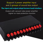 Amplificatore e commutatore 3 input 3 output per altoparlanti