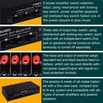 Amplificatore e commutatore 3 input 3 output per altoparlanti