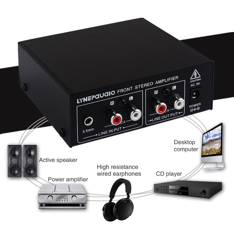 Amplificatore audio preamplificatore segnale stereo 60dB