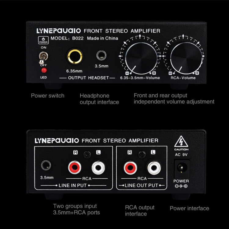 Amplificatore audio preamplificatore segnale stereo 60dB