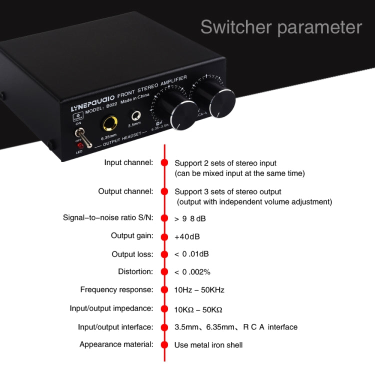 Amplificatore di segnale pre-stereo Amplificatore di volume Cuffie Amplificatore audio preamplificatore altoparlante attivo, B022