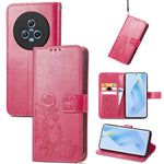 Custodia per telefono in pelle con fibbia in rilievo con chiusura a quattro foglie, For Honor Magic5 Pro, For Honor Magic5, For Motorola Moto E13, For Motorola Moto E22 4G