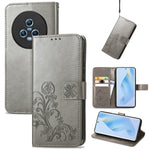 Custodia per telefono in pelle con fibbia in rilievo con chiusura a quattro foglie, For Honor Magic5 Pro, For Honor Magic5, For Motorola Moto E13, For Motorola Moto E22 4G