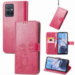 Custodia per telefono in pelle con fibbia in rilievo con chiusura a quattro foglie, For Honor Magic5 Pro, For Honor Magic5, For Motorola Moto E13, For Motorola Moto E22 4G